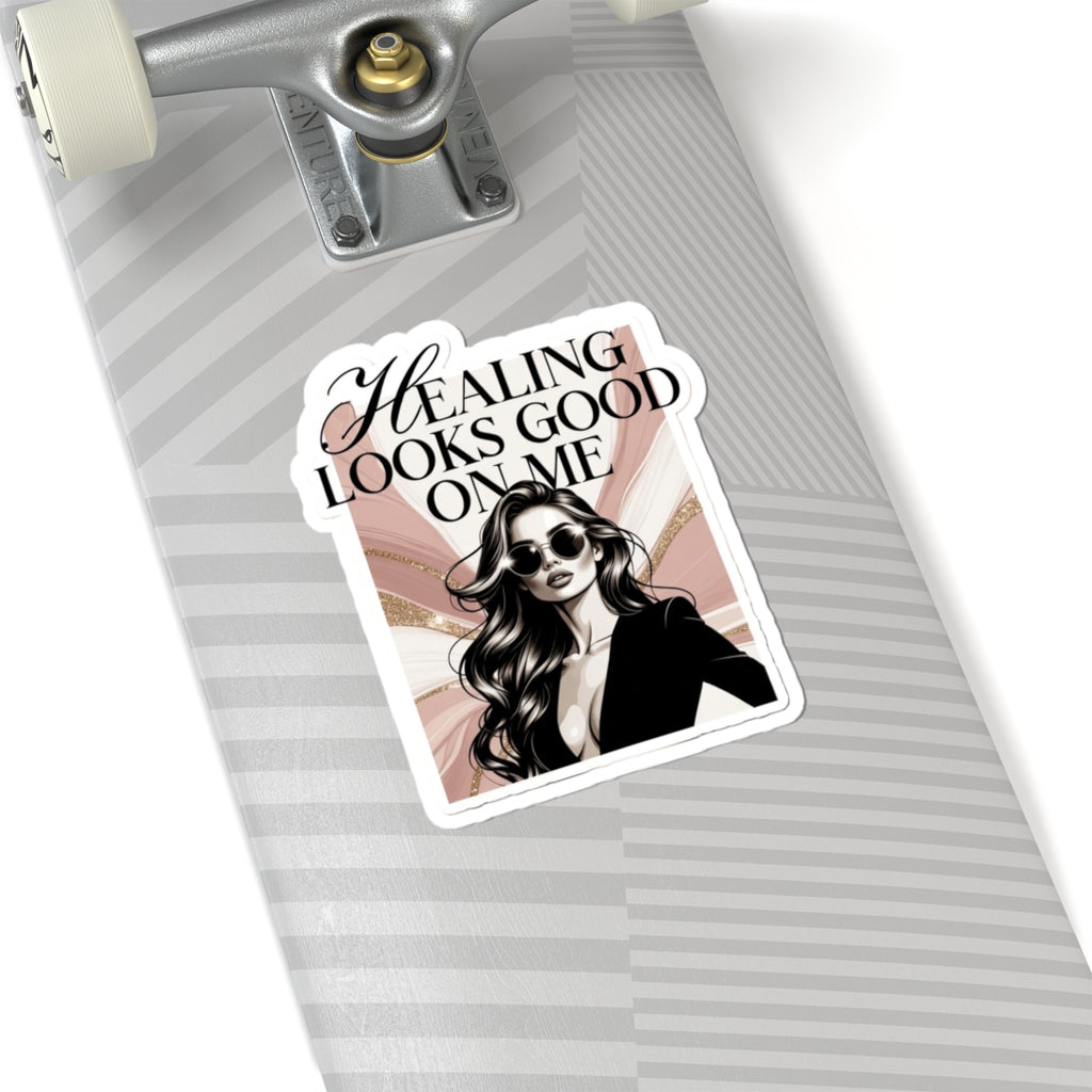 Healing Looks Good On Me Sticker — Empowering Self-Care Kiss-Cut Sticker