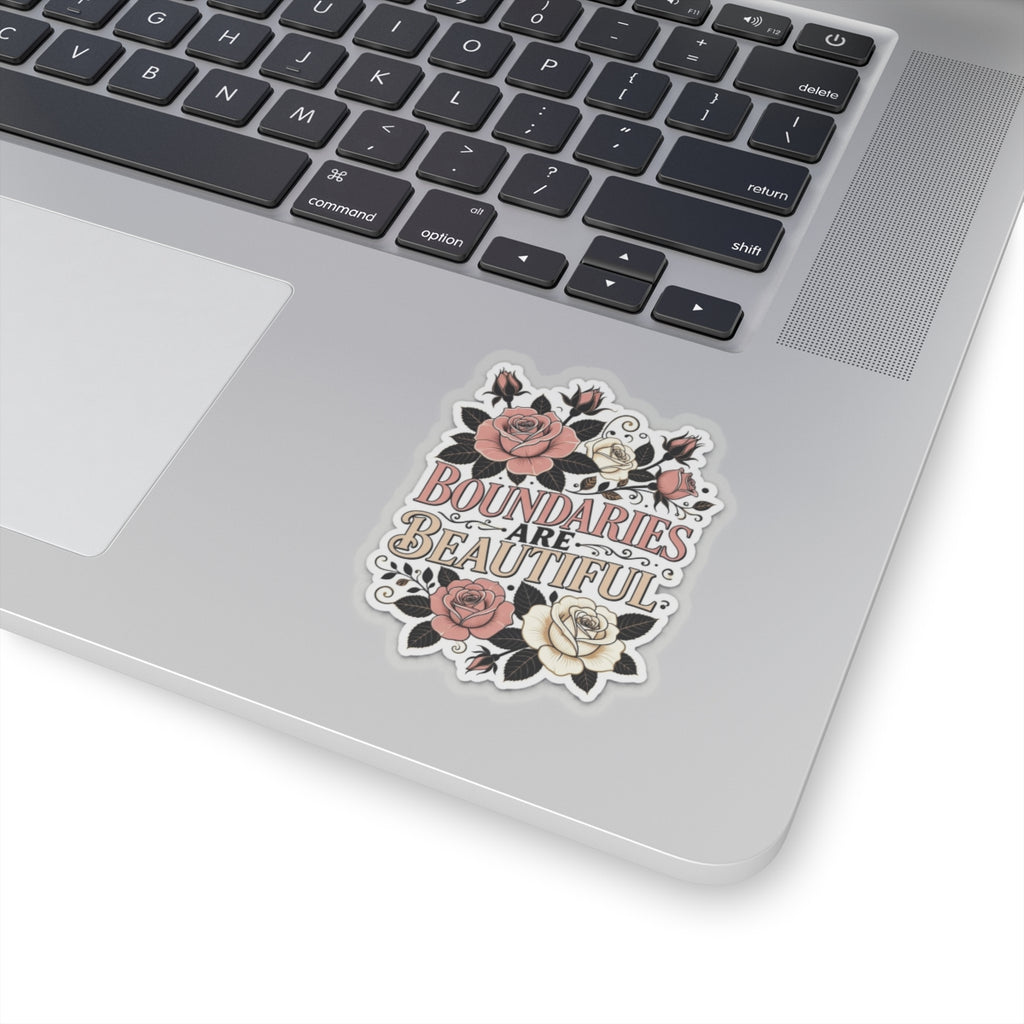 Boundary Sticker — "Boundaries Are Beautiful" Kiss-Cut Sticker